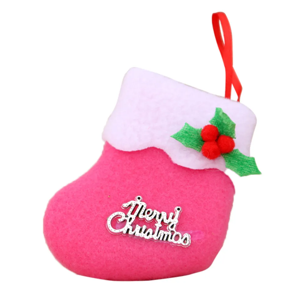 15 рождественские Новогодние украшения подарки Санта носки со снеговиком рождественские носки подарок рождественские носки с подвеской маленькие ботинки