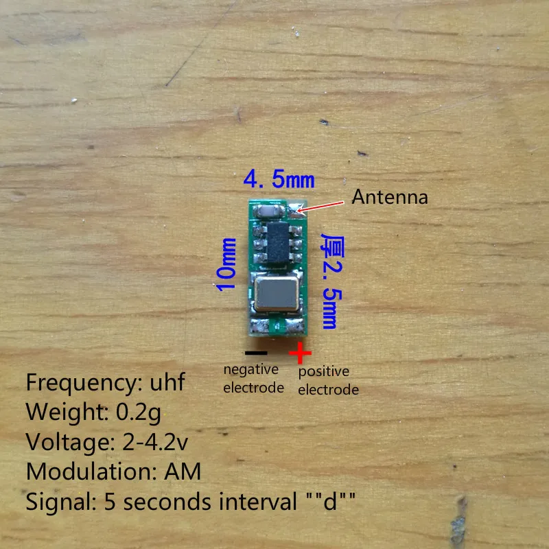 Беспроводной маячок Uhf1045 ультрамаленький модуль источника сигнала 0 2g подходит