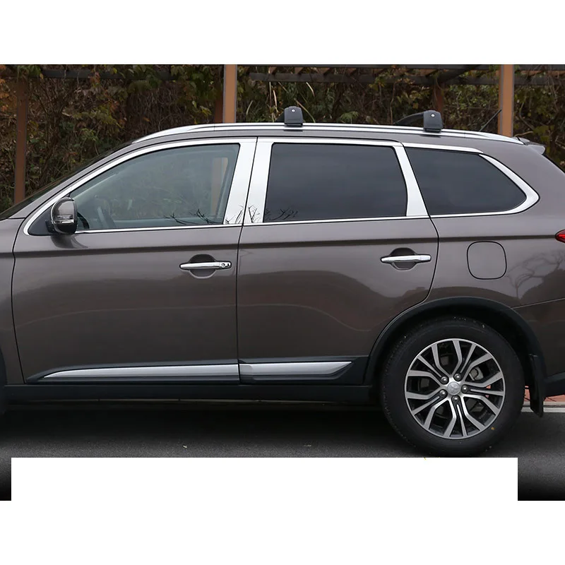 Нержавеющая сталь окна автомобиля планки для mitsubishi outlander 2013