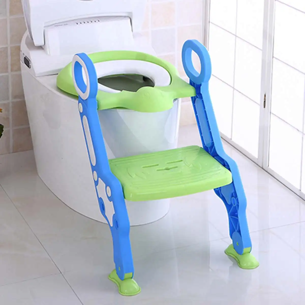 

Hot Baby Potty Training Seat Child Potty Toilet Baby Toilet Seat With Adjustable Ladder Infant Toilet Training Folding Seat