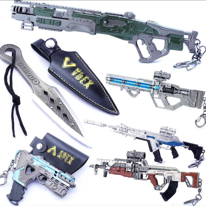

Metal Gun Model Keychain Boy Toys Gifts Battle Royale Game APEX Legends