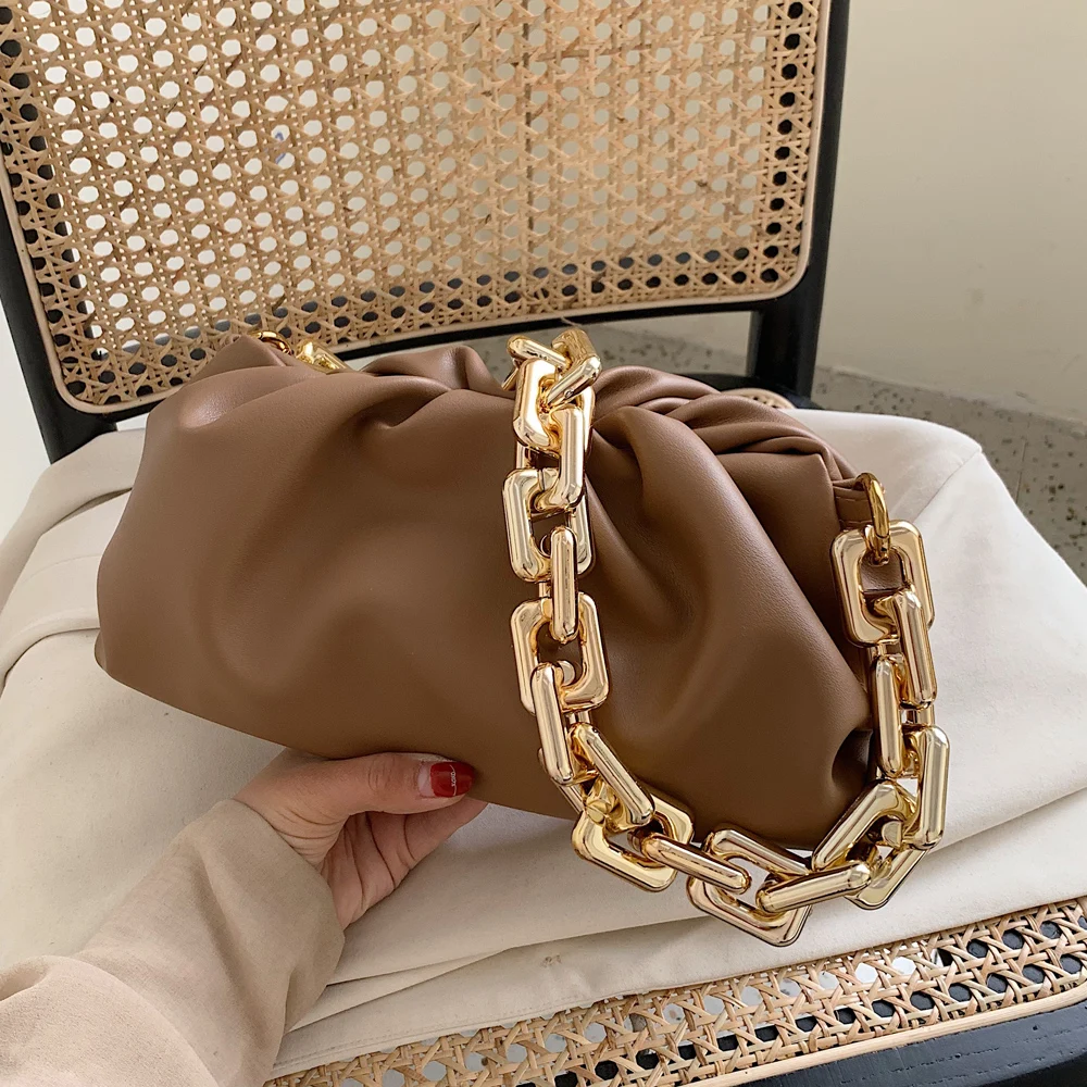 Women Handbag Tote Chain Shoulder-Bag Soft Trendy Designer Fashion Ladies PU Thick Hot