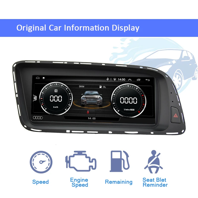 AUTOTOP 8," ips экран 2 din Android 8,1 Автомагнитола для Audi Q5 2010- gps навигация 4G WiFi Mirrorlink сплит-экран