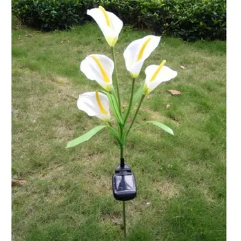 

LED Outdoor Solar Garden Stake Lights with Rose Lily Flower Multi-color Changing Solar Stake Lights for Garden Patio Backyard