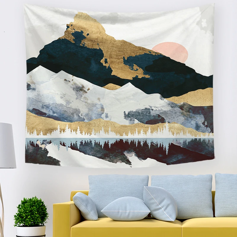 

Yaapeet Natural Scenary Pattern Wall Hanging Typestry Sun Tapestry Macrame Wall Hanging for Home Decor Bed Room Sky Print Clouds