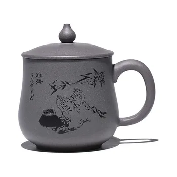 

Ancient Yue Tang Yixing Raw Ore Manual Cover Cup Grey Lime Mud Will Belly Cup Famous Boccaro Cup To Work In An Office Cup