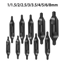 

60 Degree Black 6542HSS Center Drill Bit 1.0/1.5/2.0/2.5/3.0/3.5/4.0/5.0/6.0/8.0mm Lathe Tapered Hole Opener Woodworking Tool
