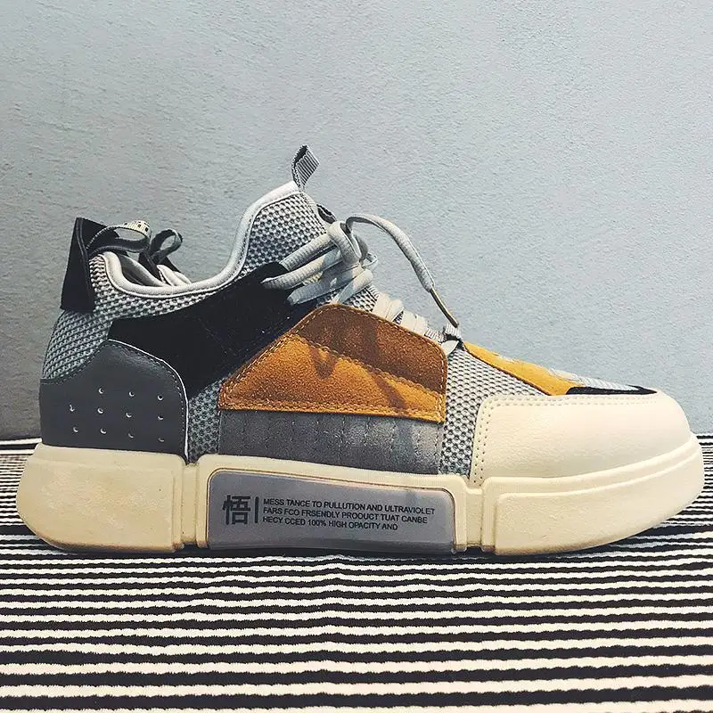 

INS Super Fire Shoe Men's Street Snap Casual Sport Sneakers Summer Breathable Mixed Colors Mesh Shoes National Trends wu dao Tre