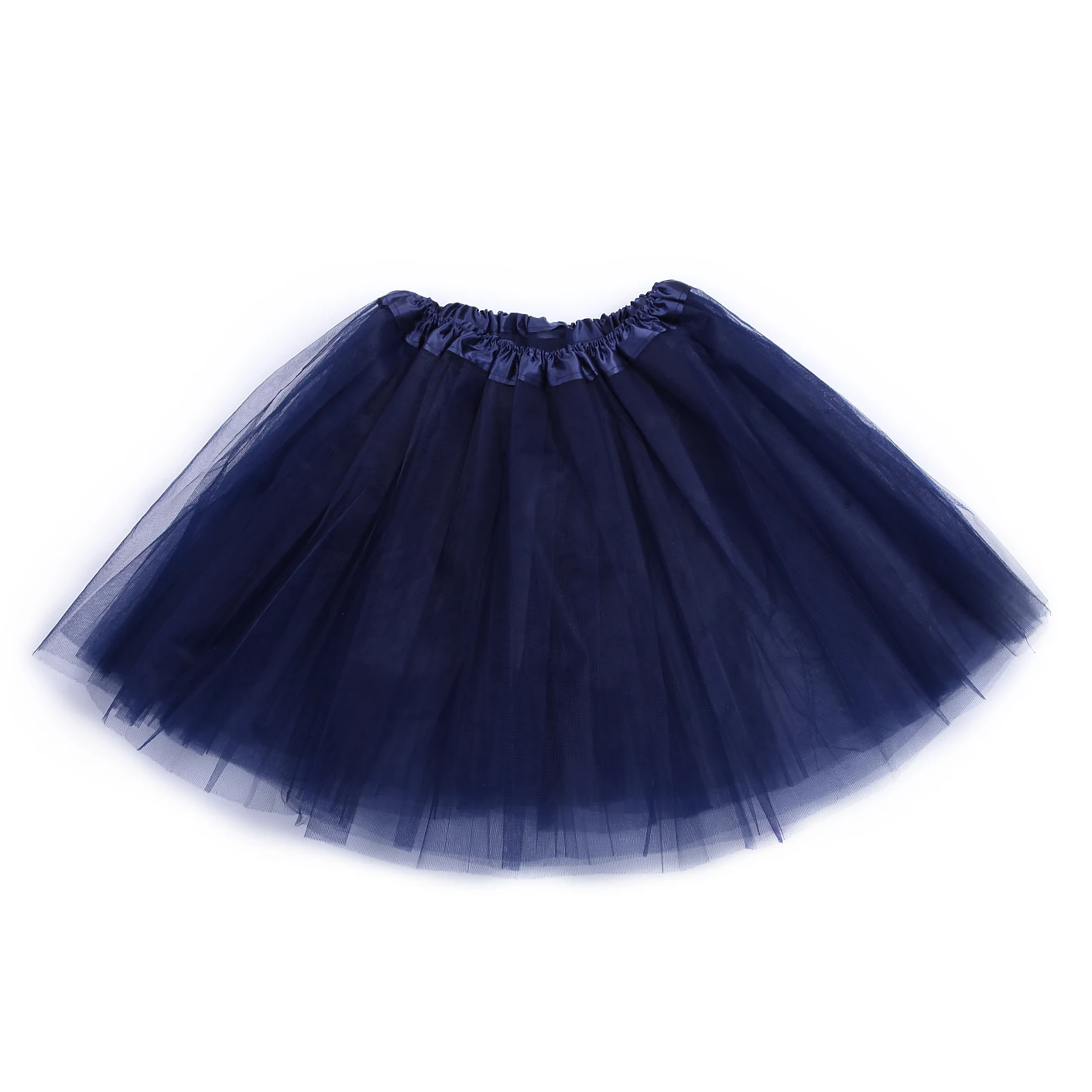 Navy Blue Лидер продаж, пышные, для взрослых, новинка, цветные юбки, для женщин, Тюлевая юбка-пачка, для танцев, однотонная, для балета, мини-юбка, бальное платье - Цвет: Navy Blue