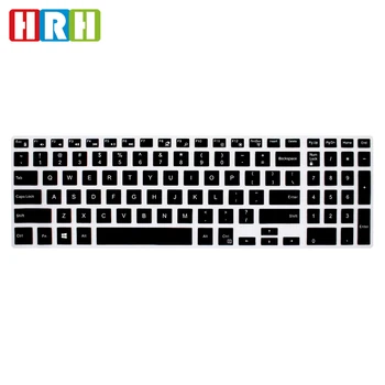 

HRH High Quality Ultra-thin Durable English Silicone Laptop Keyboard Skin Cover for Dell laptop 15C 15CR Keyboard Protector