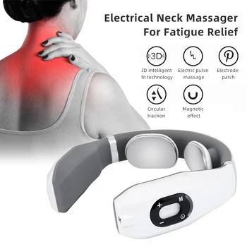 

6 Modes Electric Neck Massager & Pulse Back Heating Pain Relief Health Care Relaxation Machine Massage Tools with Power Control