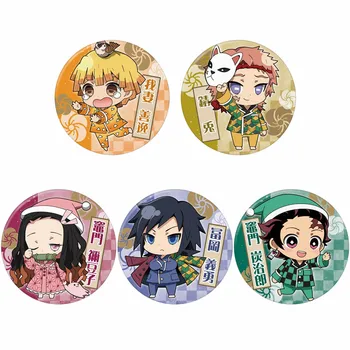

Anime Demon Slayer: Kimetsu No Yaiba Kamado Tanjirou Cosplay Bedge Japanses Manga Cartoon Collect Backpacks Bags