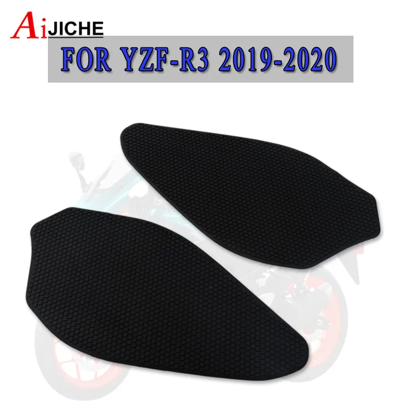 For YAMAHA YZF-R3 YZF R3 YZFR3 2019 2020 2021 Motorcycle Tank Pad Protector Sticker Decal Gas Knee Grip Tank Traction Pad Side