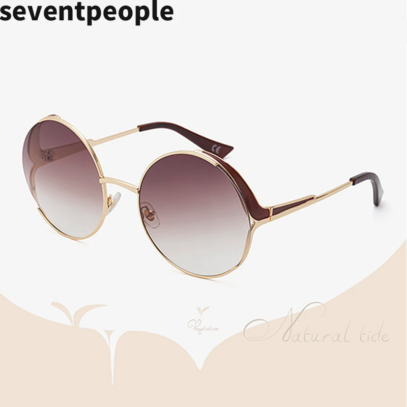

Oversized Round Sunglasses Women 2020 Fashion Luxury Brand Designer Vintage Oval Sun Glasses Gradient Mirror Shades New Arrival