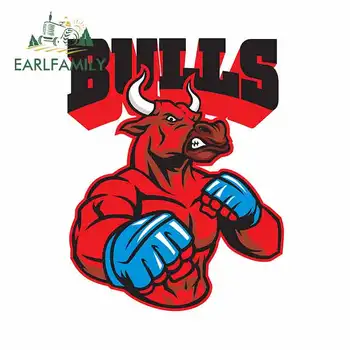 

EARLFAMILY 13cm x 10.4cm for Fighter Bull Car Bumper Window Stickers Vinyl Graffiti Sticker DIY Custom Printing VAN Decal Decor