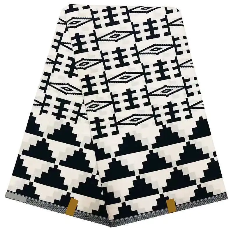 Анкара ткань воск африканская ткань хлопок Высокое качество Африканский Воск принты ткань мягкий воск Ткань 6 ярдов для платья 006