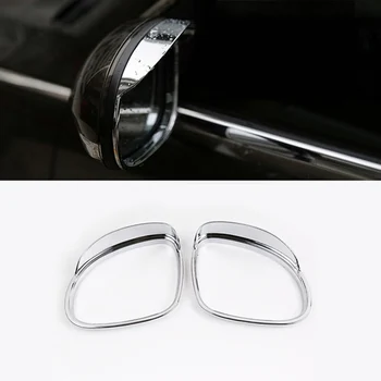 

ABS Chrome For Tiguan 2010 2011 2012 2013 2014 2015 2016 Car rearview mirror block rain eyebrow Cover Trim car accessories 2pcs