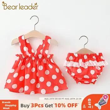 

Bear Leader Newborn Baby Girl Clothes Toddler Print Cute Dress Dot Shorts Outfits Clothes 2pcs Outfits Clothes Baby Girl Dresses