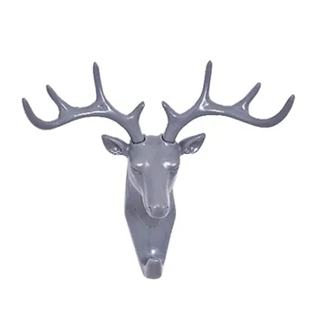 

Deer head Self Adhesive Wall Door Hook Hanger Bag Keys Sticky Holder товары для дома Engánchate allacciare #SRN