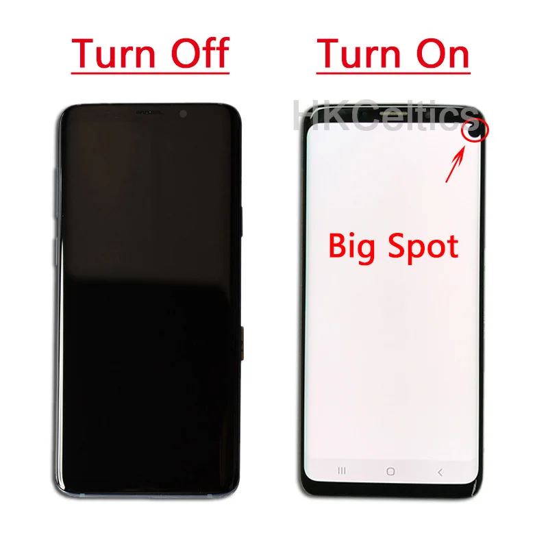 Amoled ЖК-дисплей с рамкой для SAMSUNG Galaxy S9 дисплей S9+ плюс G960 G965 сенсорный экран дигитайзер+ большой Dead Pixle