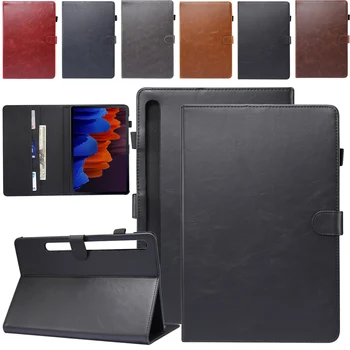 

For Samsung Galaxy Tab S7 + 12.4" 2020 T970/T975 Tablet Auto-Wake up/Sleep Leather Stand Folio Case Cover Smart Protective Shell