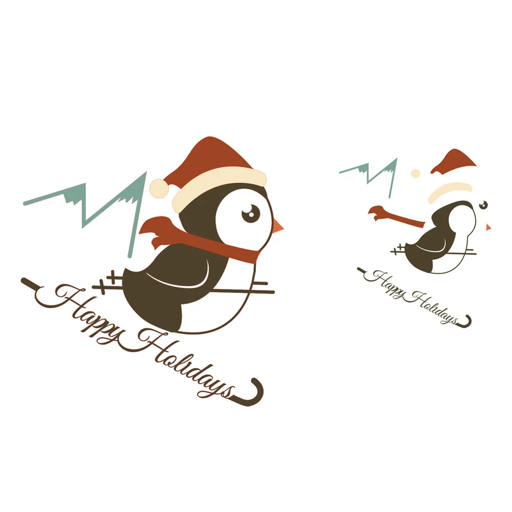 YaMinSanNiO Ski Penguin Metal Cutting Dies Happy Holiday Letter Scrapbooking Craft Album Embossing Stencil DIY New for 2019 | Дом и сад