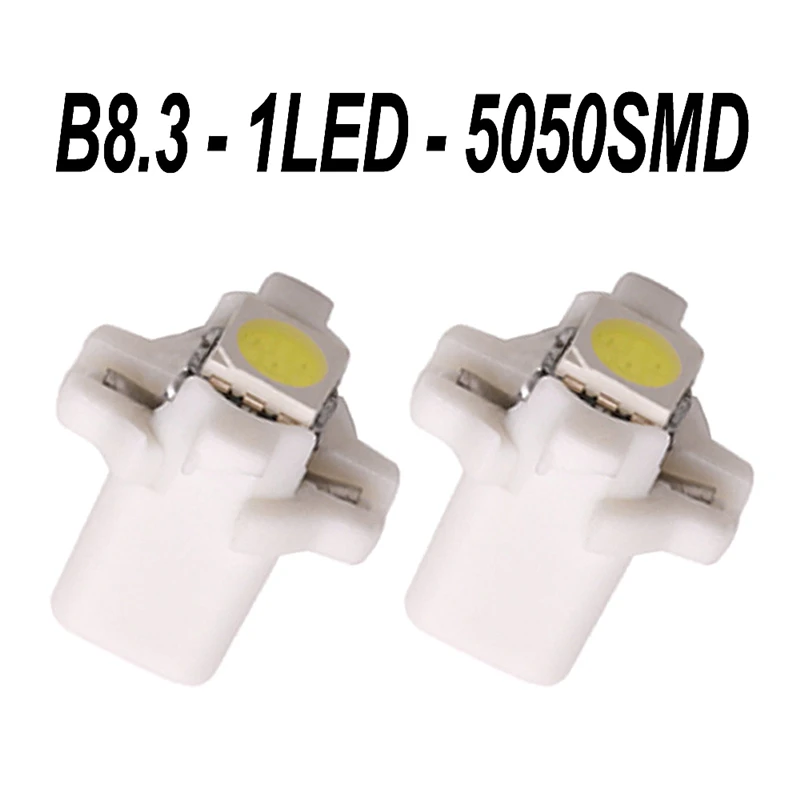 1000 шт. T3 T4.2 T4.7 B8.5 B8.3 B8.4 T5 1 SMD светодиодный 5050 2835 1SMD лампы с клин база для панелей(датчик лампы - Испускаемый цвет: B8.3-1-5050