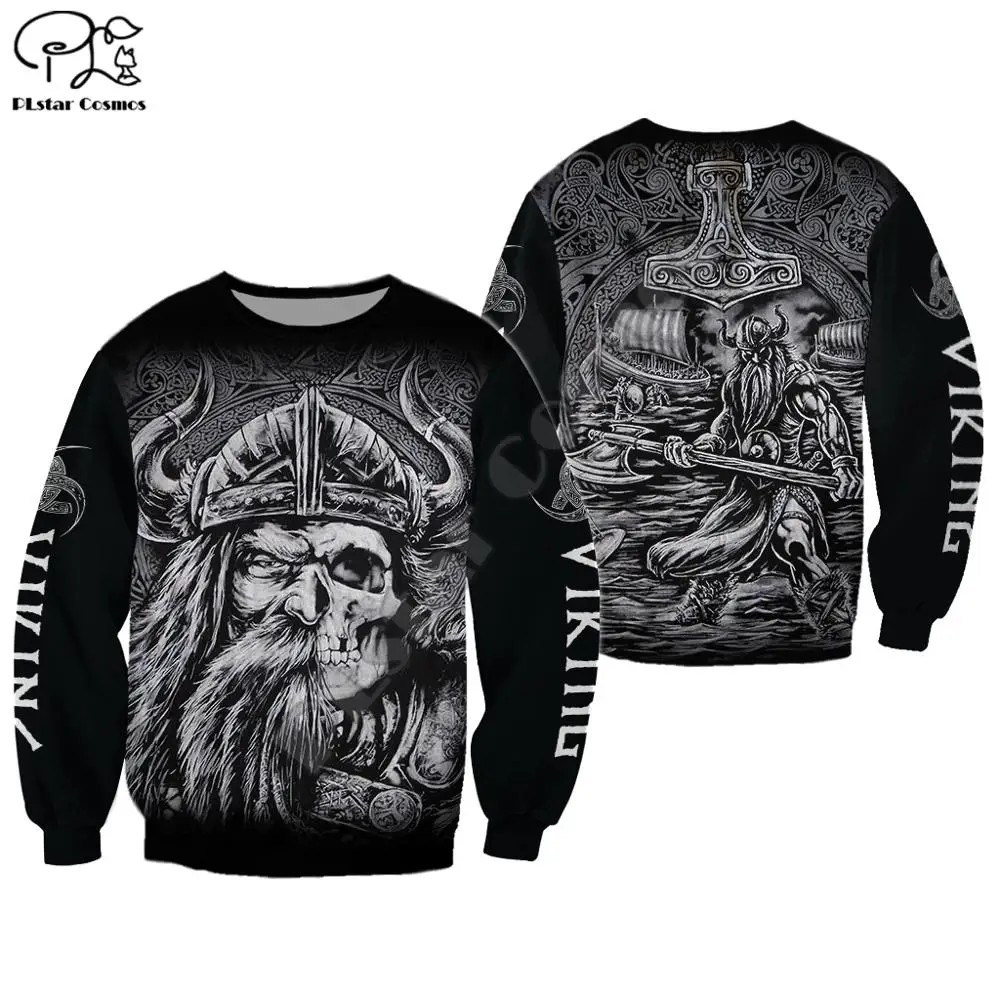  PLstar Cosmos Viking Warrior Tattoo New Fashion Tracksuit casual 3DfullPrint Hoodie/Sweatshirt/Jack