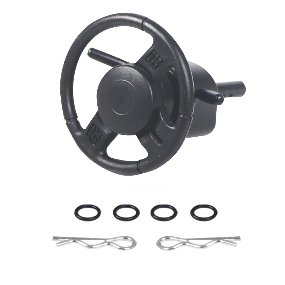 

TRX4 SCX10 1/10 Drifting RC Car Simulation Universal Durable Crawler Black Plastic Replacement Mini Steering Wheel Interior
