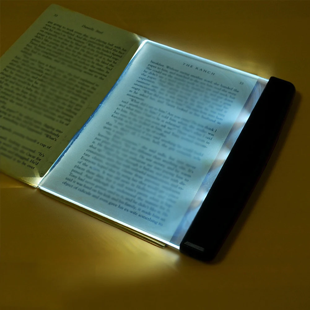 Novelty Battery Fashion Book Eye Protection Night Vision Light Reading Wireless Portable LED Panel Travel Bedroom Book Reader