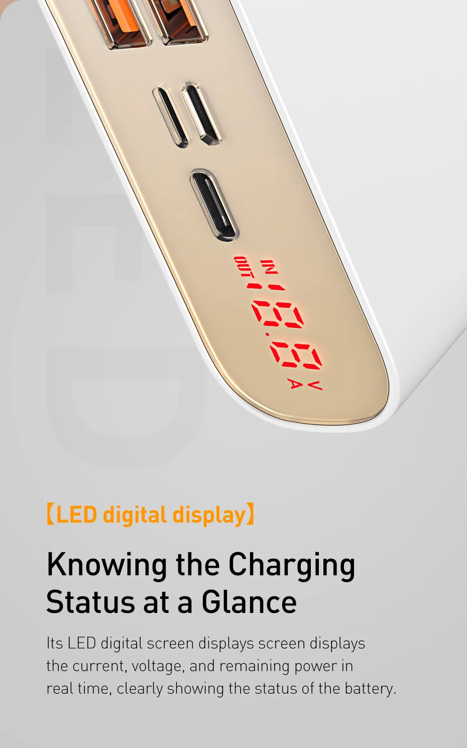 Baseus 20000mAh Power Bank LED Display Quick Charge 3.0 FCP Fast Charge PowerBank External Battery for iPhone XR X Xs Samsung