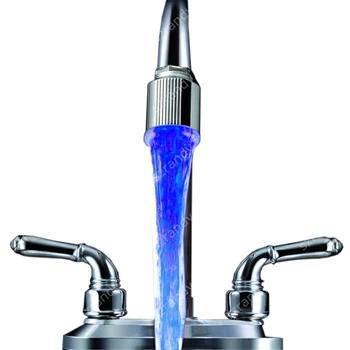 

Single Blue Color New style color changing LED faucet with adaptors LD8001-A5