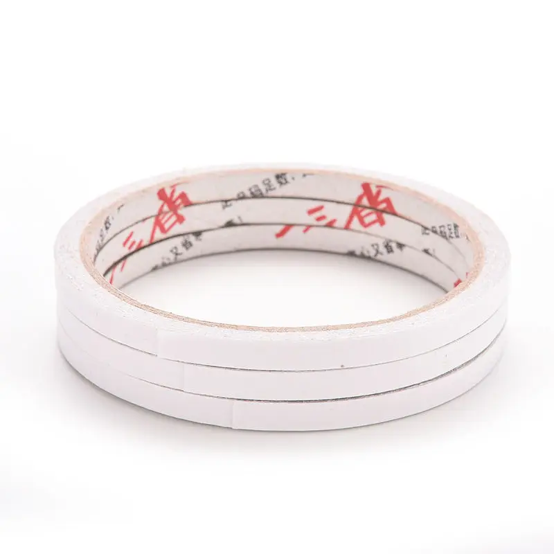 

2Pcs White Super Strong Double Sided Adhesive Tape Paper Ultra-thin High-adhesive Sticky Tape Home Office Double Faced Tape 9M