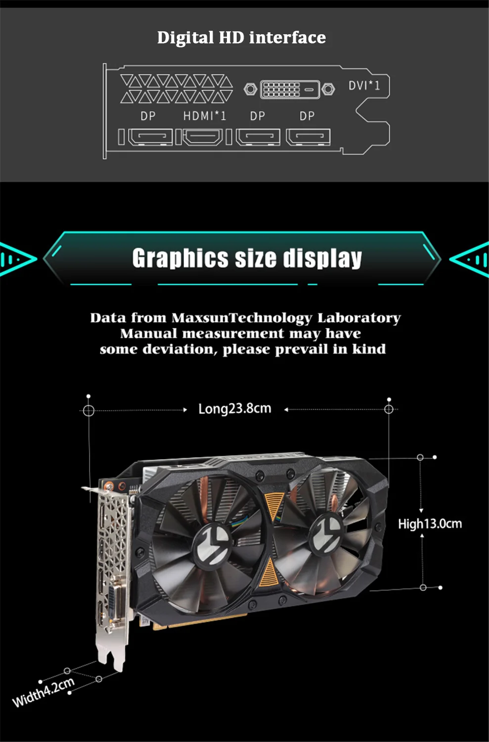 MAXSUN видеокарта rx 580 2048SP Big Mac 8G amd GDDR5 256bit 7000MHz 1168MHz PCI Express X16 3 0 14nm pc rx580|Графические