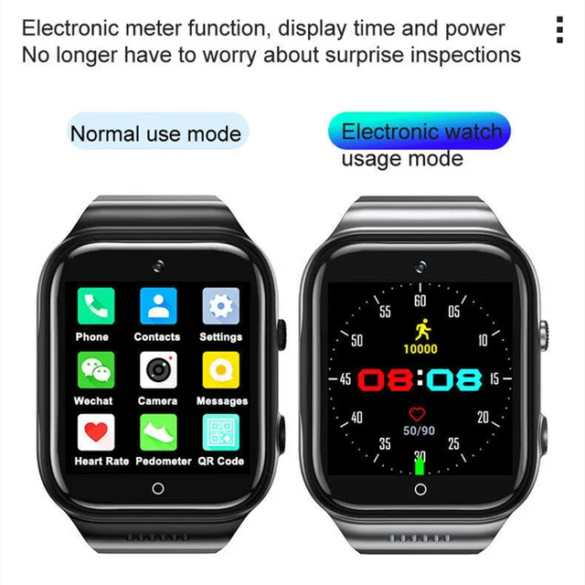 9.0 Android 4G Smart Watch Men SIM Card Camera Phone Wifi Internet Smartwatch HD Video Call Recording Multifunctional Flashlight 6