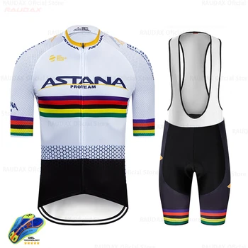 

Champion Cycling Jersey 2020 Pro Team Astana Bike Jersey Set Breathable Racing Sport Mtb Bike Jerseys Cycling Clothing Triathlon