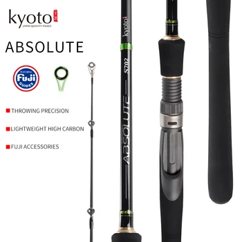 

KYOTO ABSOLUTE Fishing lure Rod 2.14m S702/C702 Spinning/Casting Rod Fuji Guide Ring Light Weight High Carbon Fiber Lure Rod