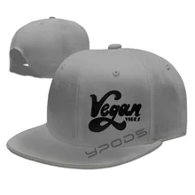 

Vegan Vibes Band Logo Snapback Hat for Men Women Adult Hip Hop Headwear Outdoor Casual Sun Baseball Cap