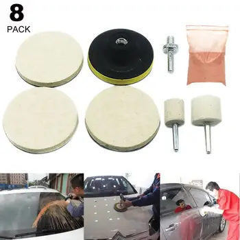 

NEW 8Pcs Car Windscreen Polishing Kit Practical Auto Car Windows Scratch Remover Glass Polishing Kit Scratch Repair Tool
