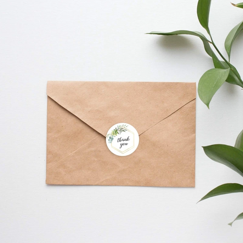 

Greenery Frames Thank You Stickers / 4 Alternating Designs / 500 Thank You Stickers