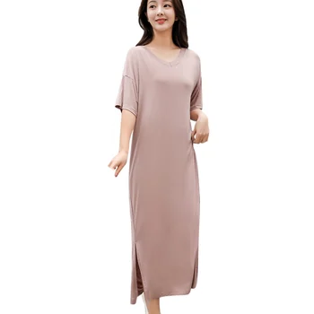 

Dress For Pregnant Women Loose Modal Nightdress Pregnant Women Long Sleeve Dress Large Size Fat MM Long Night Dress Off Season