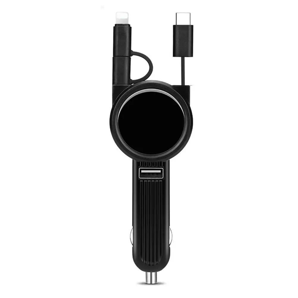 Автомобильное зарядное устройство 3 в 1 с USB-портами и поддержкой быстрой зарядки |