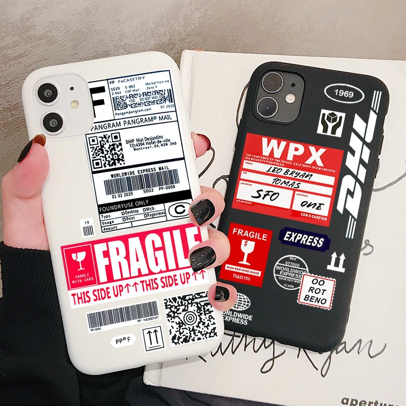Express Mail Label Phone Case untuk XiaoMi RedMi Note 8 7 6 5 K20 Pro Buram Kasus Silikon Lembut Kembali cover