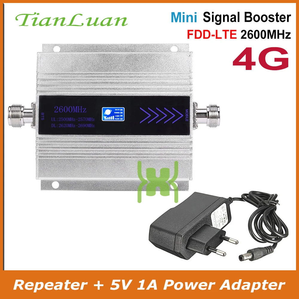 Ретранслятор сигнала TianLuan LTE 4G 2600 МГц с адаптером питания|Усилители сигнала| |