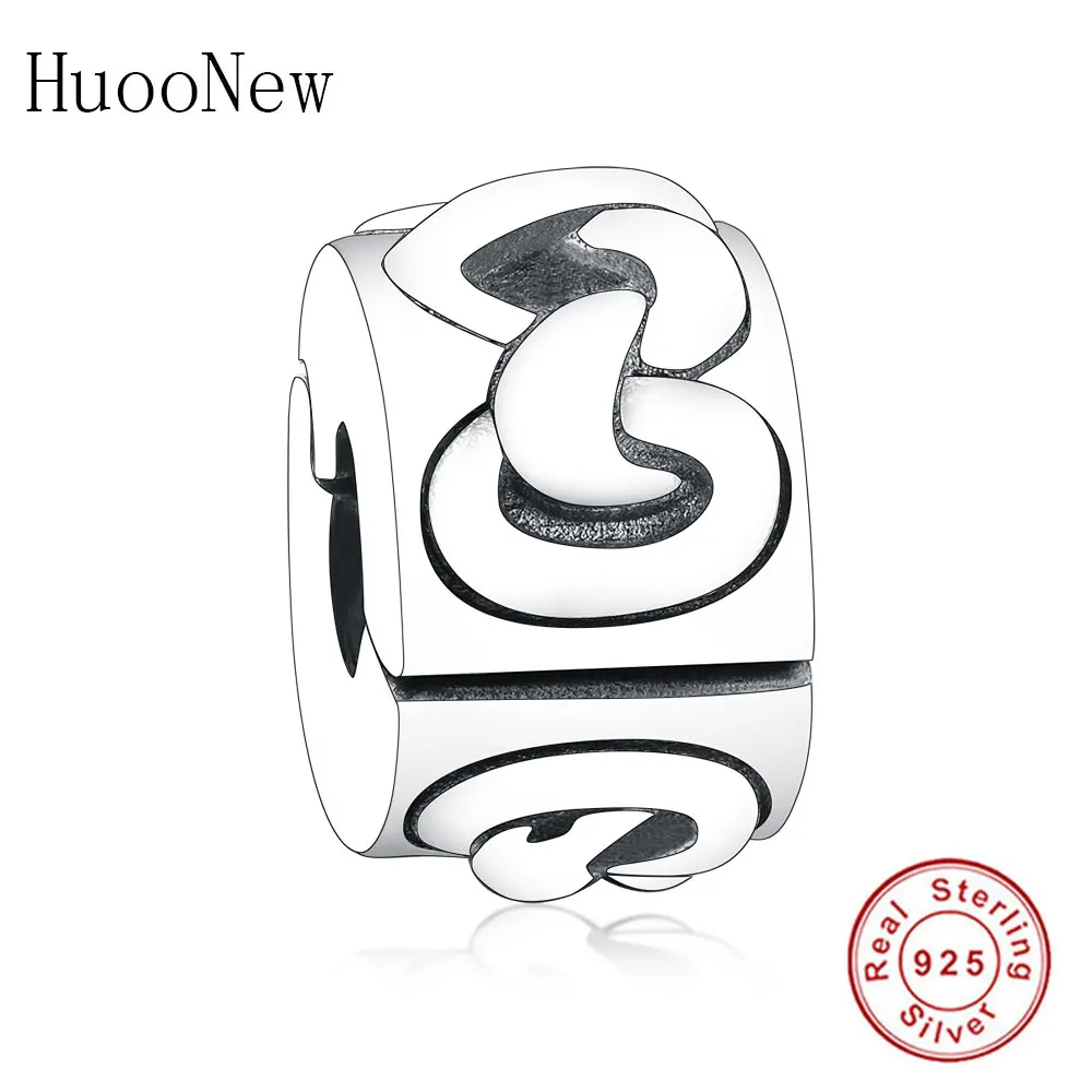 Fit Original Pandora Charm Bracelet 925 Sterling Silver Circle Row Of Interlinked Bead Clip Stopper For Making Berloque 2019 DIY | Украшения