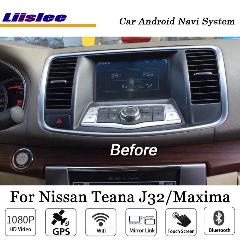 Liislee 10.4 Inch Android Car Multimedia For Nissan Teana J32 Maxima 2008~2013 Radio Stereo BT FM GPS Map Navi Navigation System