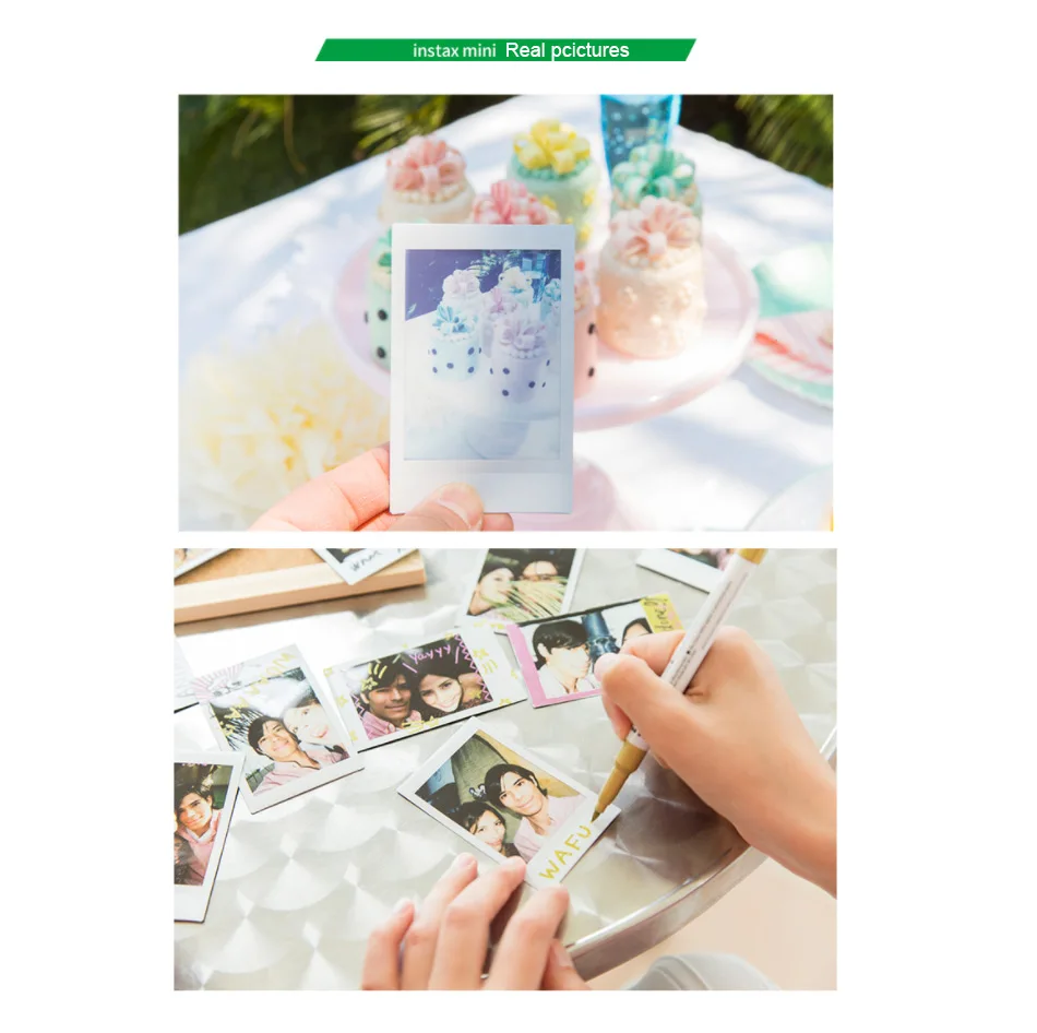 Fujifilm instax Мини фото бумажная пленка 3 дюйма 40 листов белая краевая фотобумага для мини-камеры instax
