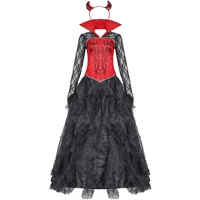 Vampire Queen Cosplay Costume Halloween Carnival Party ghost bride Performance Fancy Dress 1
