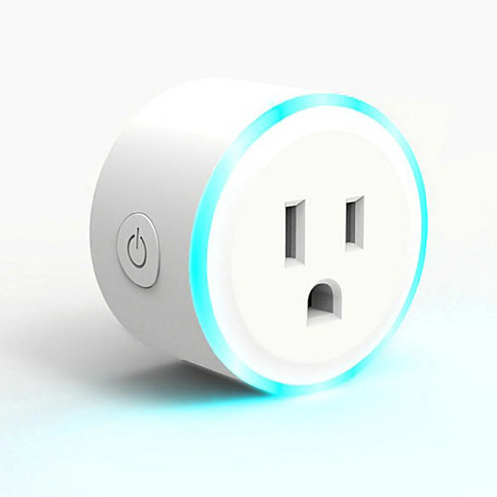 Мини-розетка с индикатором, умная розетка, wifi, Ночной светильник, штепсельная вилка стандарта США, домашний Диммируемый голосовой пульт дистанционного управления, выключатель питания
