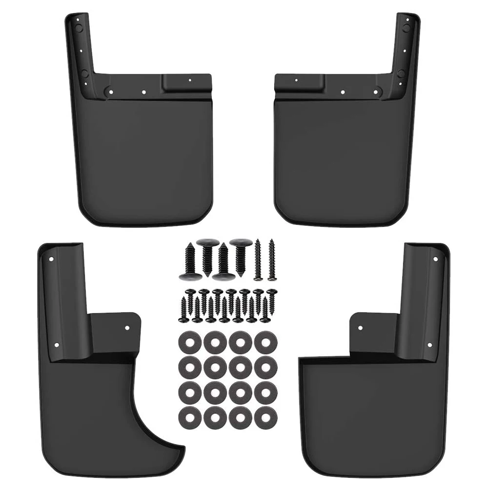Mud Flaps For Jeep Gladiator JT 2019 2020 2021 2022 Guard Fender Front Rear Wheel Mudguard Carbon Fiber ABS No Drilling Required